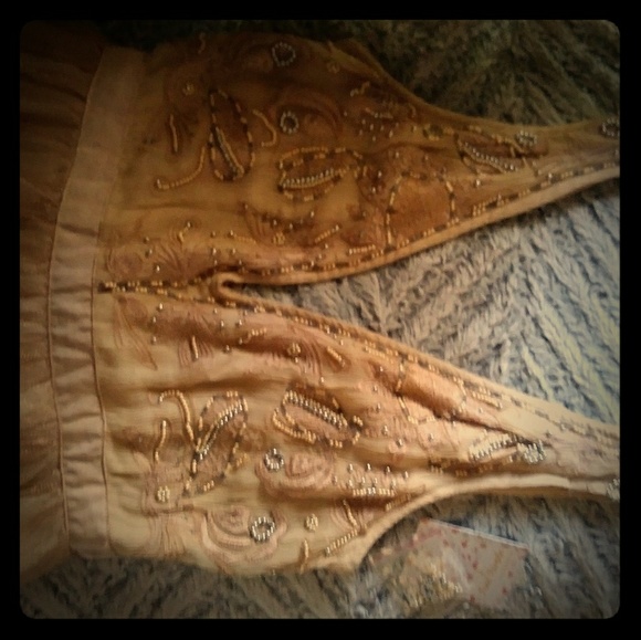 Formal wear boho free people  rose gold dress - Picture 3 of 5